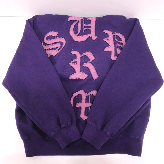 Supreme 26SS Cut Out Zip Up Hoodie Purple Size M