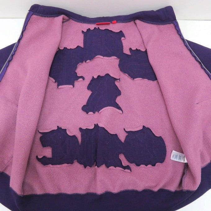 Supreme 26SS Cut Out Zip Up Hoodie Purple Size M