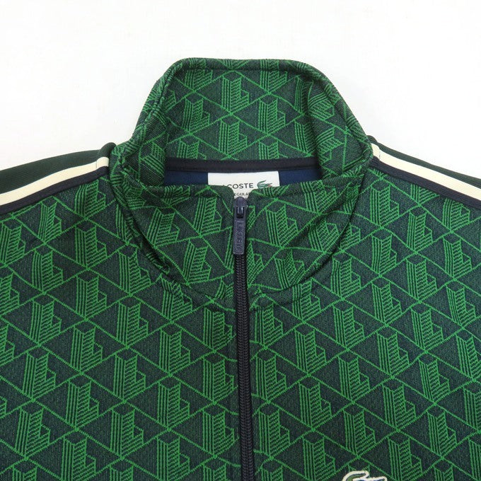 LACOSTE Monogram Jacquard Track Jacket Green Size US