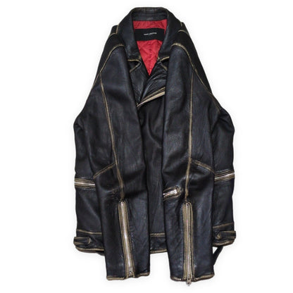 NANO universe Sheepskin Double Riders Jacket Size L