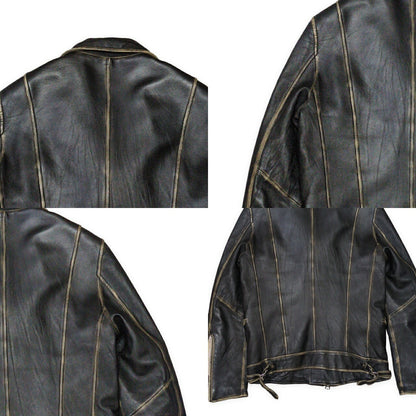 NANO universe Sheepskin Double Riders Jacket Size L