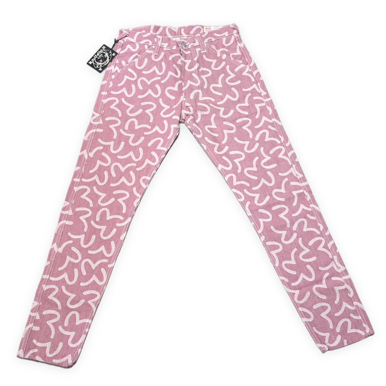 Evisu yamane 5500 All-Over Seagull Jacquard Pink Size 32