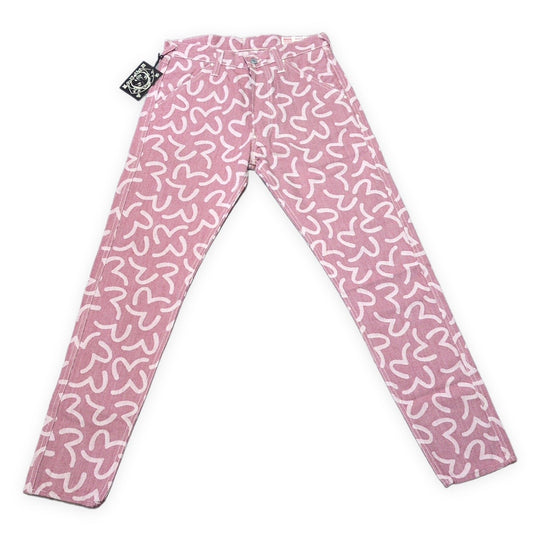 Evisu yamane 5500 All-Over Seagull Jacquard Pink Size 32