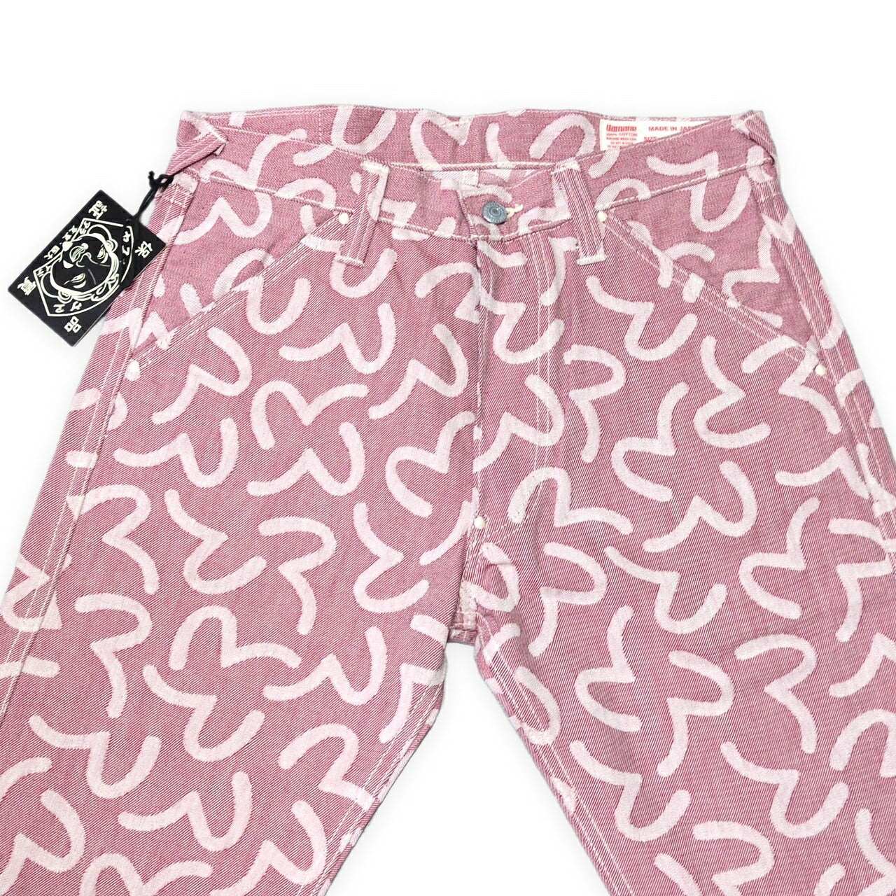 Evisu yamane 5500 All-Over Seagull Jacquard Pink Size 32
