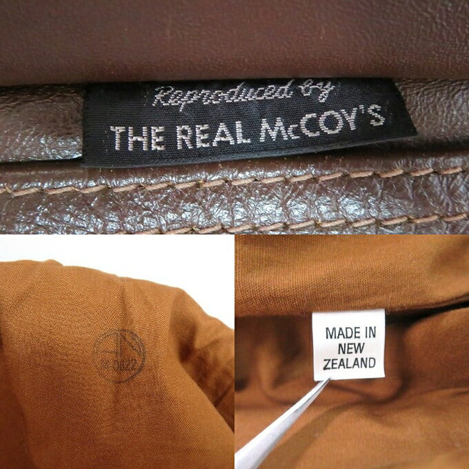THE REAL McCOY'S Type A-2 Leather Flight Jacket Brown Size M