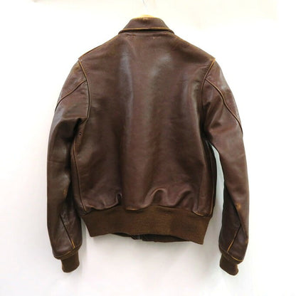 THE REAL McCOY'S Type A-2 Leather Flight Jacket Brown Size M