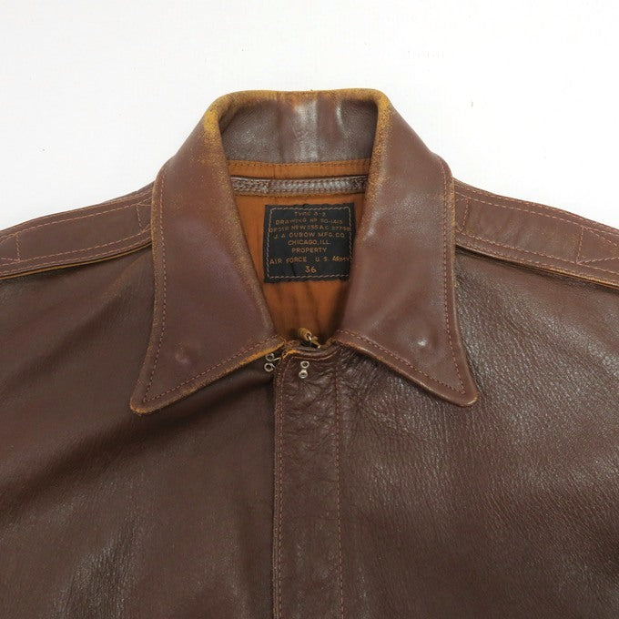 THE REAL McCOY'S Type A-2 Leather Flight Jacket Brown Size M