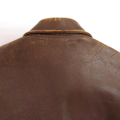 THE REAL McCOY'S Type A-2 Leather Flight Jacket Brown Size M
