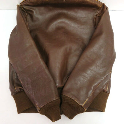 THE REAL McCOY'S Type A-2 Leather Flight Jacket Brown Size M