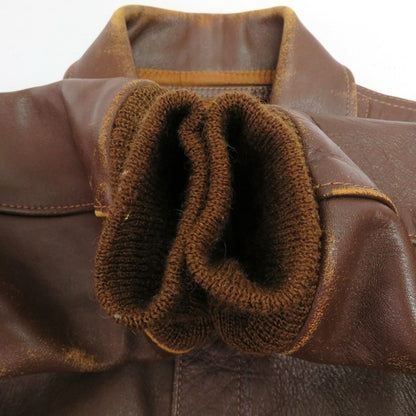 THE REAL McCOY'S Type A-2 Leather Flight Jacket Brown Size M