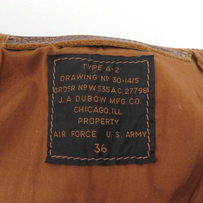 THE REAL McCOY'S Type A-2 Leather Flight Jacket Brown Size M