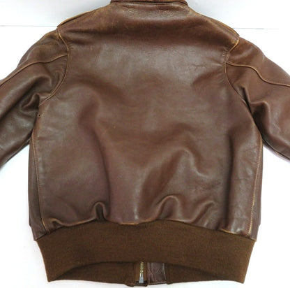 THE REAL McCOY'S Type A-2 Leather Flight Jacket Brown Size M