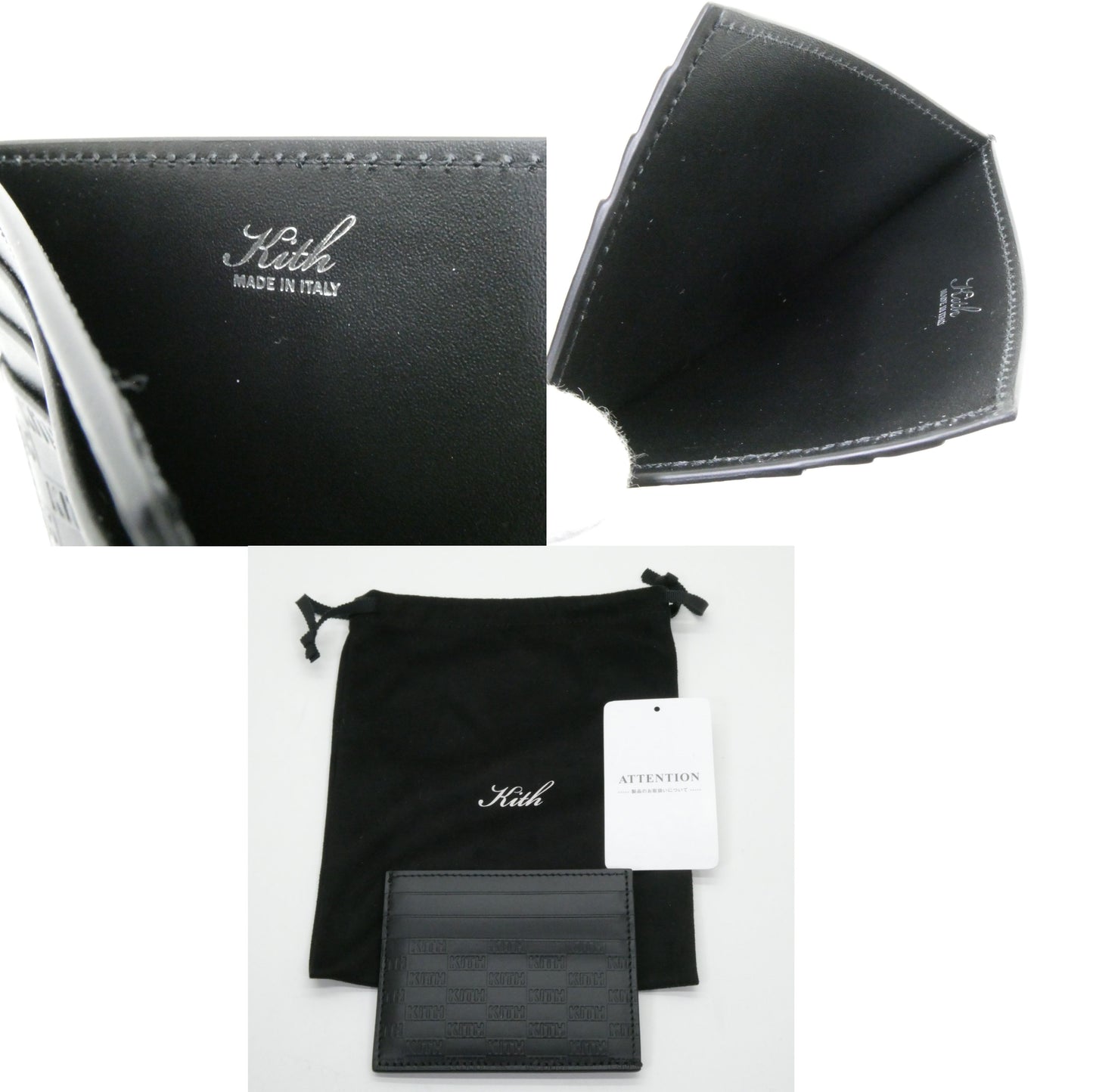 KITH Monogram Leather Card Holder Card Holder Card Case Size ONE SIZE