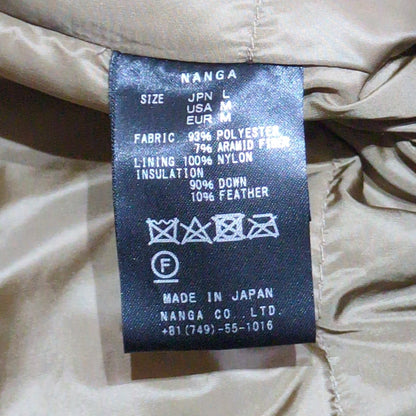 NANGA Takibi Down Pants Khaki Polyester Size L