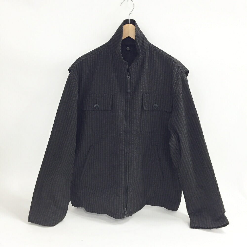 KAPTAIN SUNSHINE Seersucker Jacket Black Brown Size 38