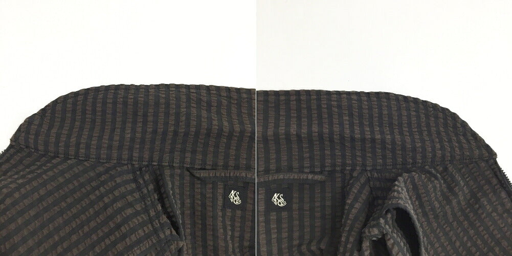 KAPTAIN SUNSHINE Seersucker Jacket Black Brown Size 38