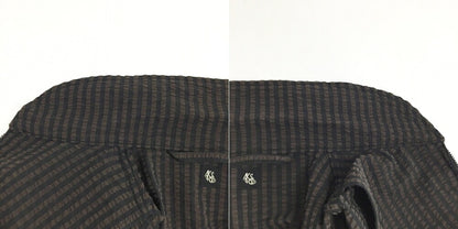 KAPTAIN SUNSHINE Seersucker Jacket Black Brown Size 38
