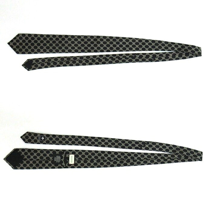 GUCCI GG Pattern Interlocking Tie Black Size ONE SIZE