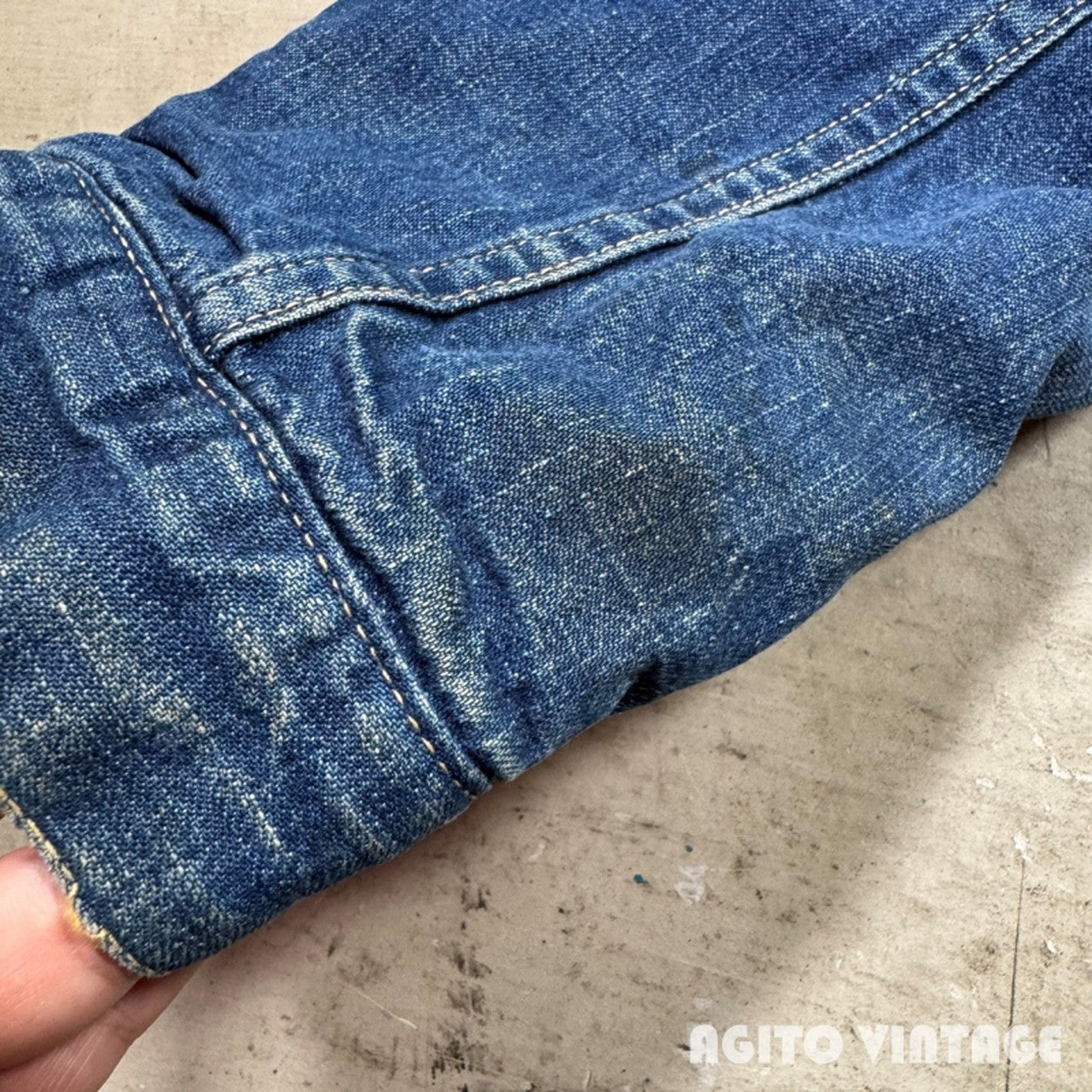 Unknown 60s 2nd Type Flannel Lined Denim Jacket Blue Size XL