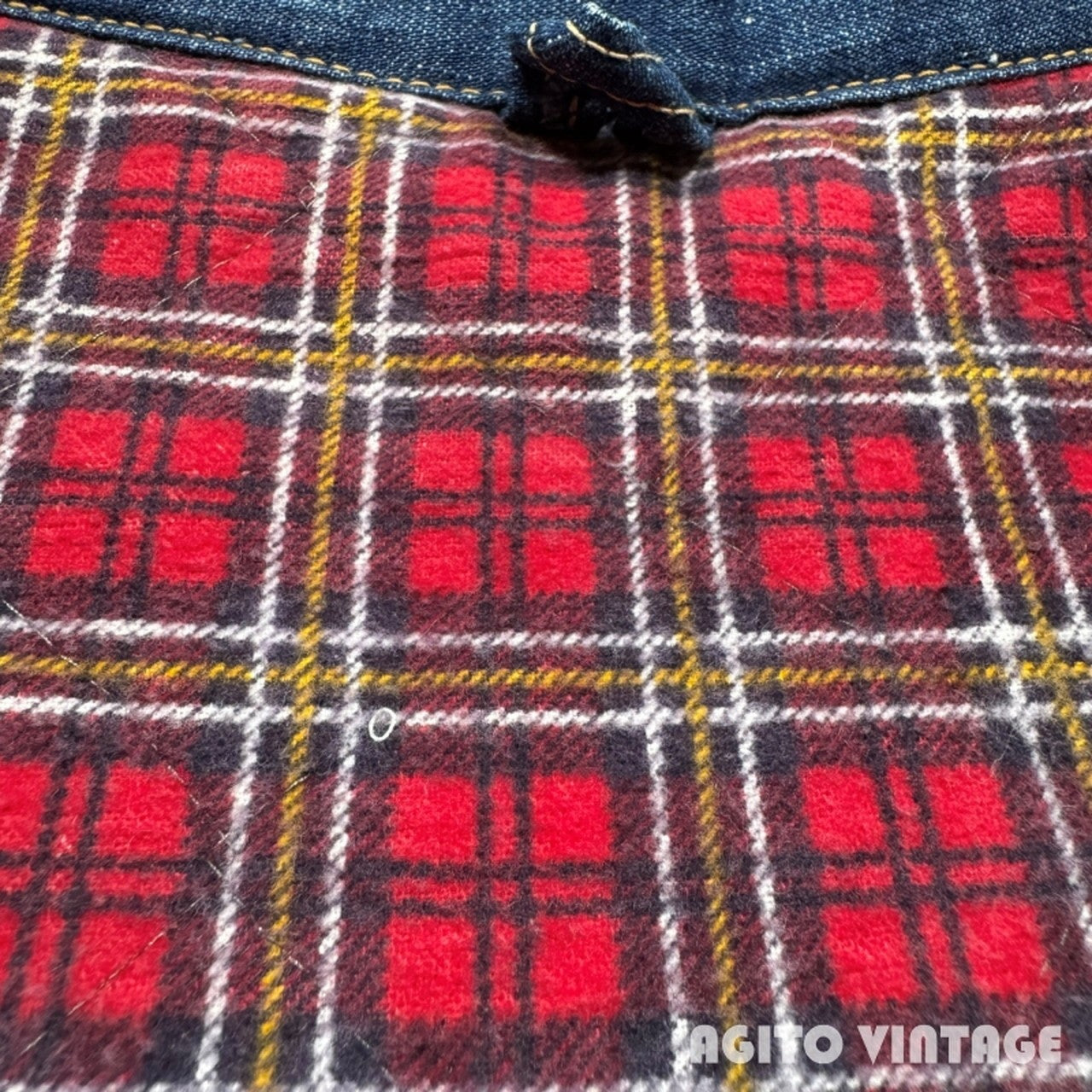 Unknown 60s 2nd Type Flannel Lined Denim Jacket Blue Size XL