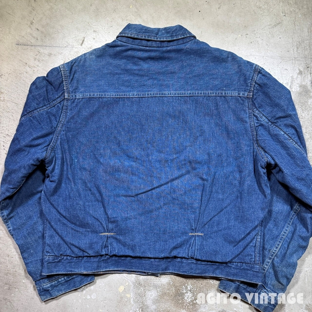 Unknown 60s 2nd Type Flannel Lined Denim Jacket Blue Size XL