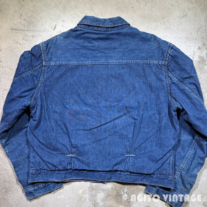 Unknown 60s 2nd Type Flannel Lined Denim Jacket Blue Size XL
