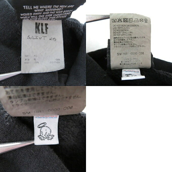 SAINT Mxxxxxx KLF Pullover Hoodie Black Size XL