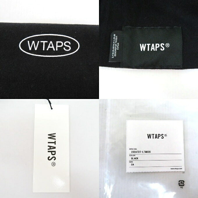 WTAPS 23AW PRTC/Long Sleeve Cotton Long Sleeve T-Shirt Black Size 04