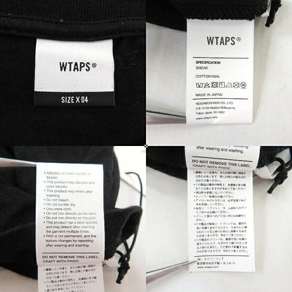 WTAPS 23AW PRTC/Long Sleeve Cotton Long Sleeve T-Shirt Black Size 04