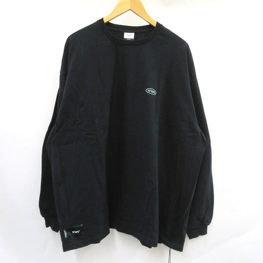 WTAPS 23AW PRTC/Long Sleeve Cotton Long Sleeve T-Shirt Black Size 04