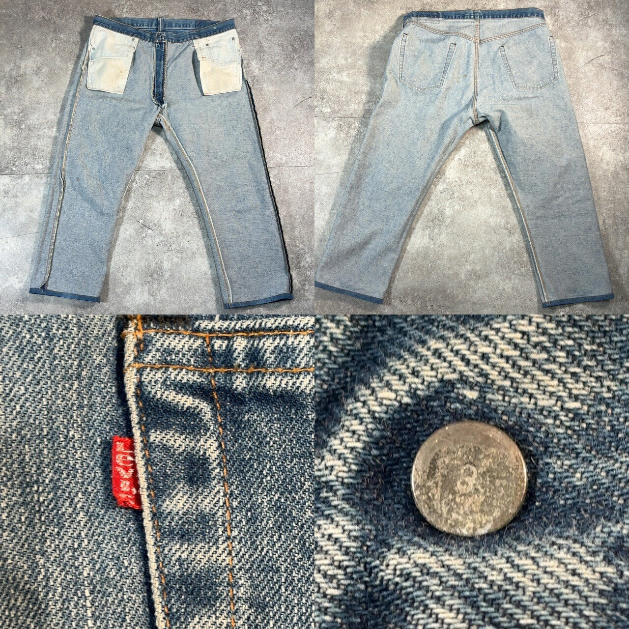 LEVI'S 70s USA Made 501 66 Blue Denim Jeans Size W40