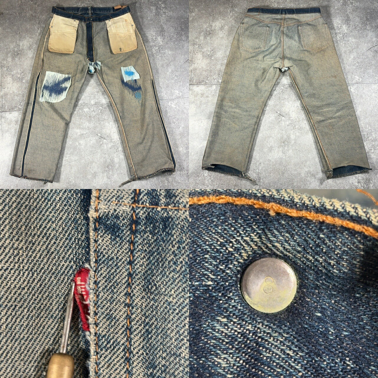 LEVI'S 60s 70s 505 Big-E Vintage Jeans Blue Size W37