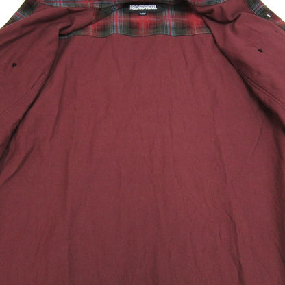 NEIGHBORHOOD 25AW Corduroy Check Long Shirt Red Size XL