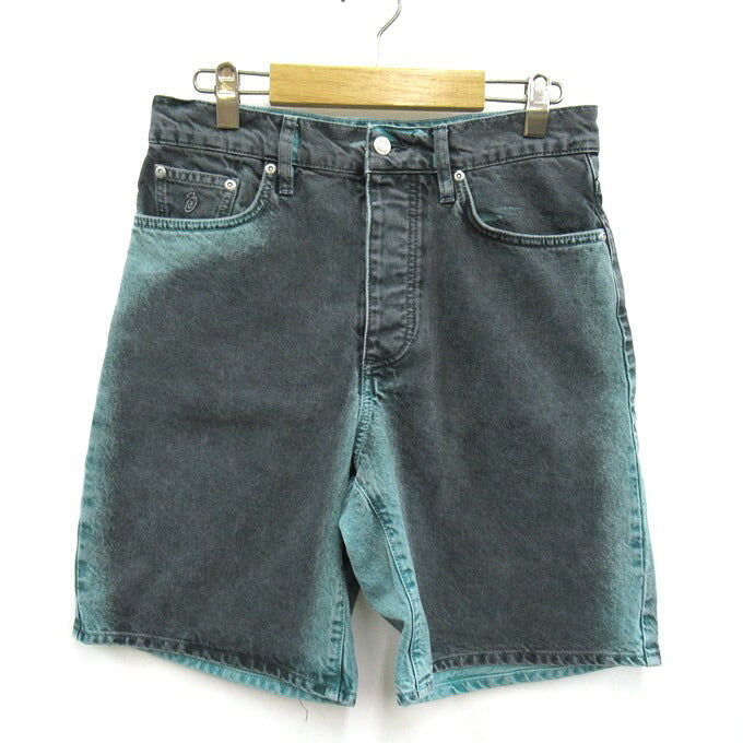 STUSSY 23SS Spray Dye Big Ol' Shorts Blue Size 28
