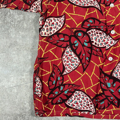 PILGRIM 50s Vintage Hawaiian Aloha Shirt Red Size M