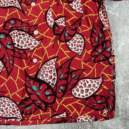 PILGRIM 50s Vintage Hawaiian Aloha Shirt Red Size M
