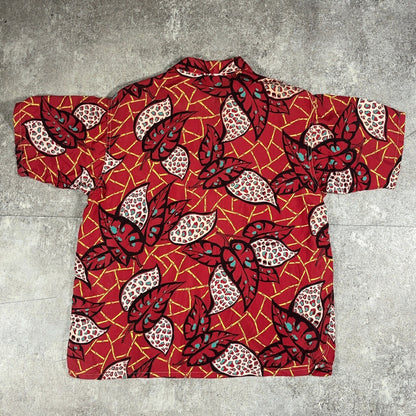 PILGRIM 50s Vintage Hawaiian Aloha Shirt Red Size M