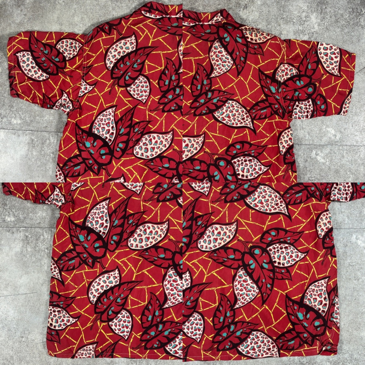 PILGRIM 50s Vintage Hawaiian Aloha Shirt Red Size M