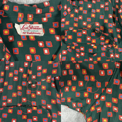 Levi's 40s 50s Vintage Levi Strauss Geo Aloha Shirt Size L