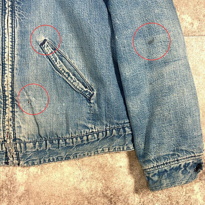 Unknown 60s Vintage Denim Blanket Lined Jacket Blue Size 44