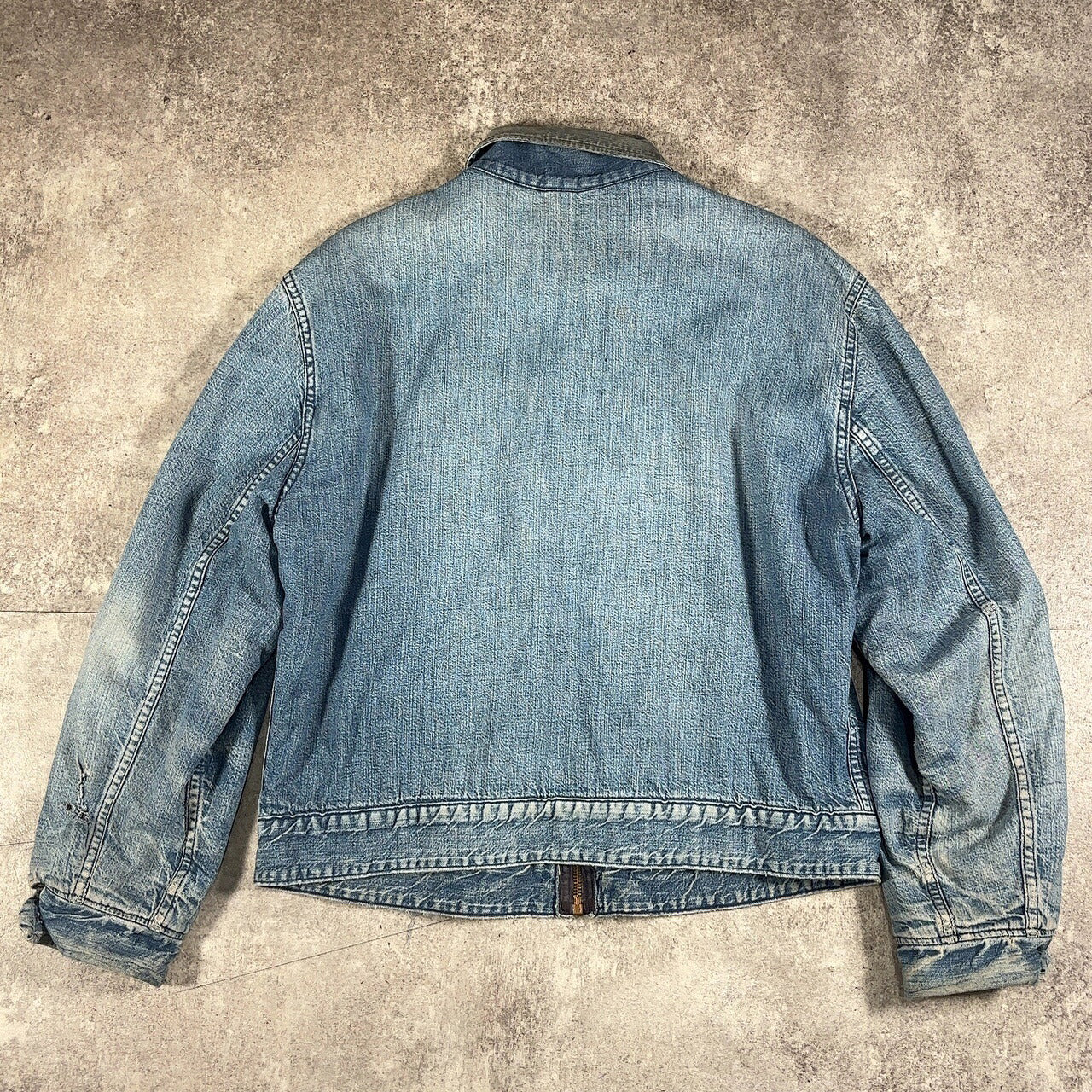 Unknown 60s Vintage Denim Blanket Lined Jacket Blue Size 44