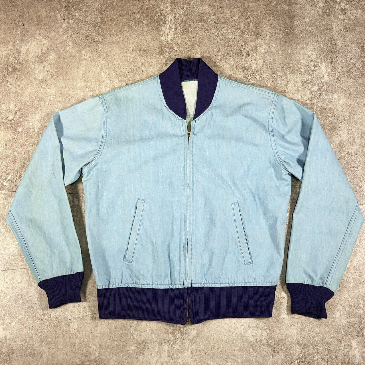 Vintage SUPPLDRAPE 50s 60s Chambray Blouson Size L