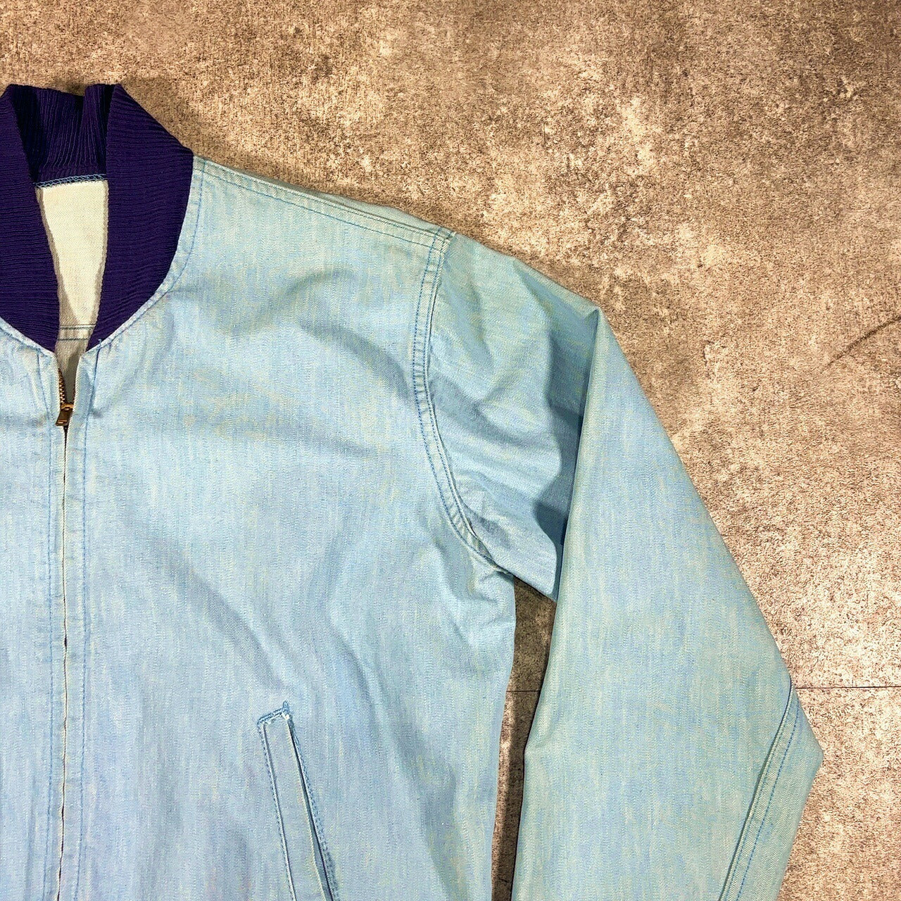 Vintage SUPPLDRAPE 50s 60s Chambray Blouson Size L