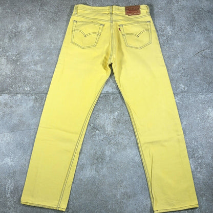 Levi's 90s Vintage 501 Yellow USA Jeans Size W33