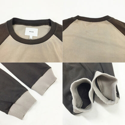 RHUDE Black Hills Long Sleeve Raglan T-Shirt Beige Size M