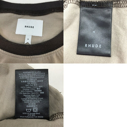 RHUDE Black Hills Long Sleeve Raglan T-Shirt Beige Size M