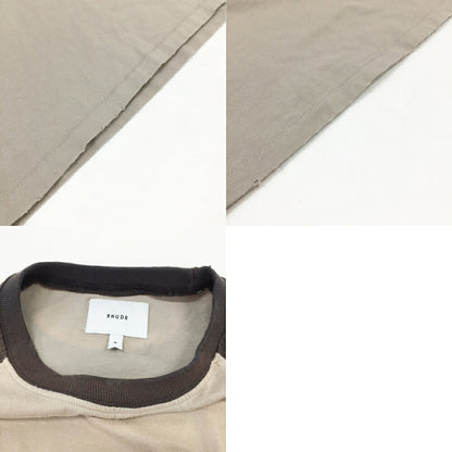 RHUDE Black Hills Long Sleeve Raglan T-Shirt Beige Size M