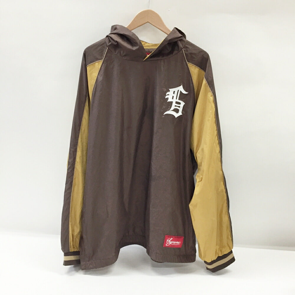 Supreme Hooded Warm Up Pullover Hoodie Brown Size XL