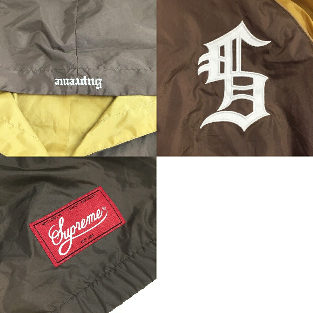 Supreme Hooded Warm Up Pullover Hoodie Brown Size XL
