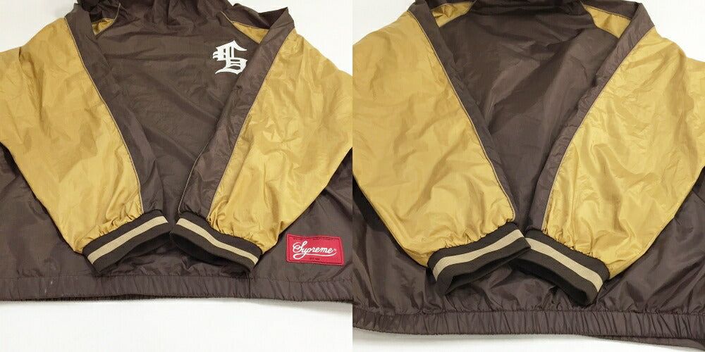 Supreme Hooded Warm Up Pullover Hoodie Brown Size XL